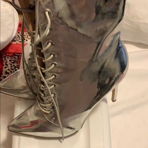 Silver boots